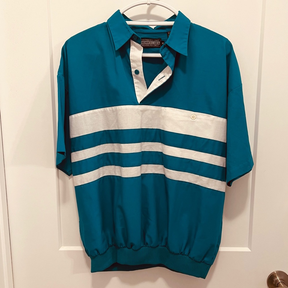 Vintage Members Only 3 Button Polo Shirt Mens